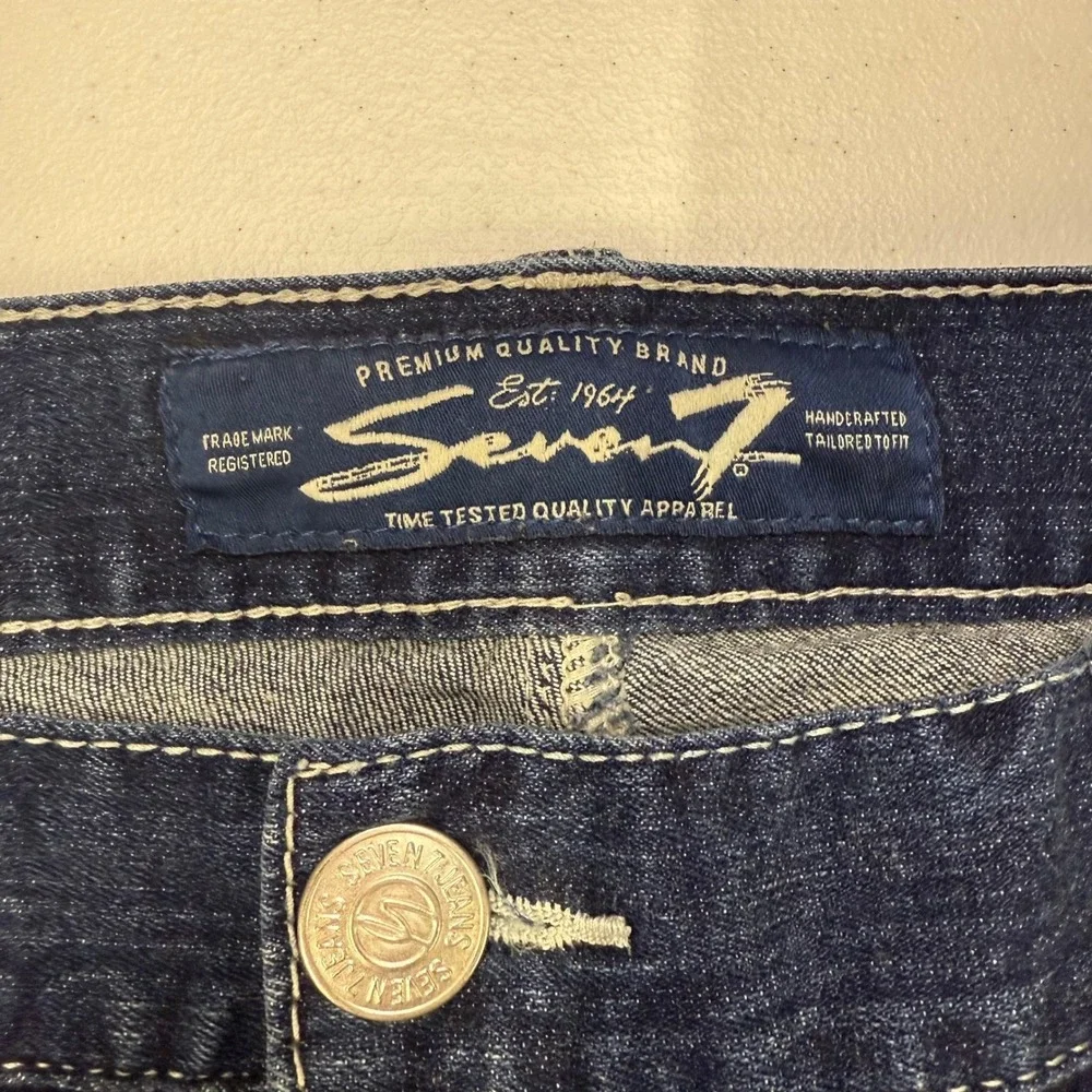 Seven7 Jeans Mens 36x30 Slim Straight‎ Denim Medium Wash Classic Style